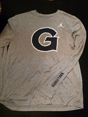 Jordan x Georgetown Gray Women's Long-Sleeve Size L